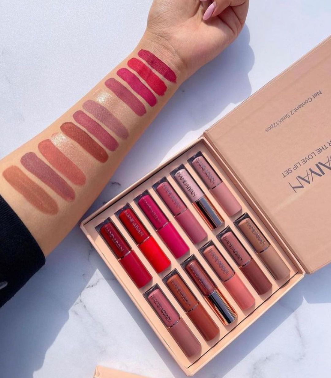 HANDAIYAN 12 PCS MATTE LIQUID LIPSTICK BOX
