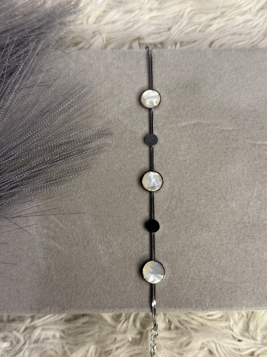 Silver Circle Charm Bracelet