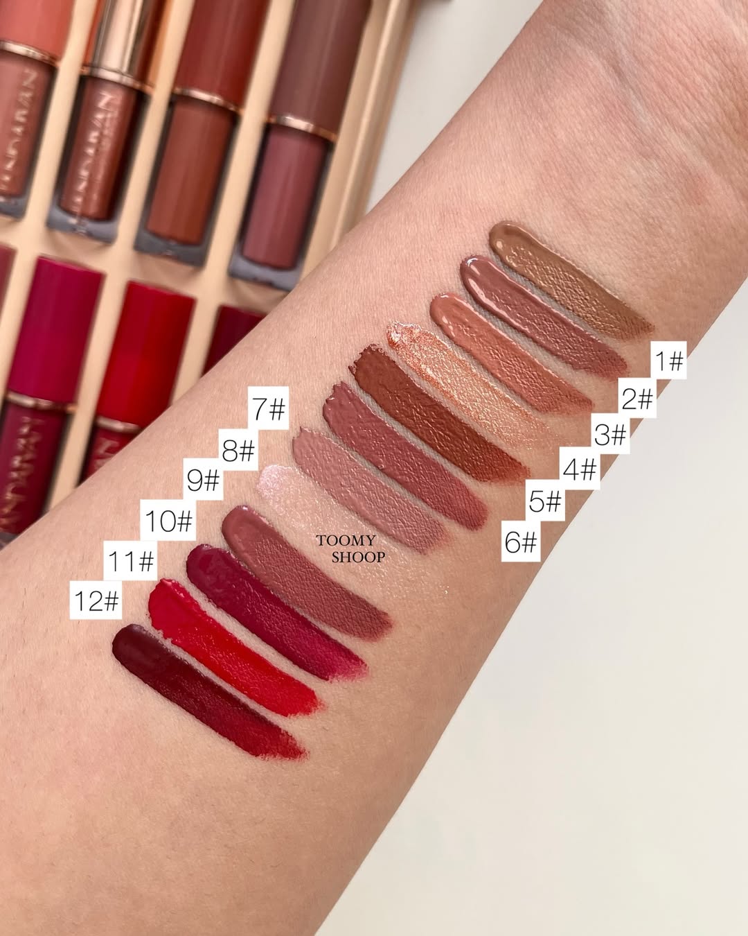 HANDAIYAN 12 PCS MATTE LIQUID LIPSTICK BOX